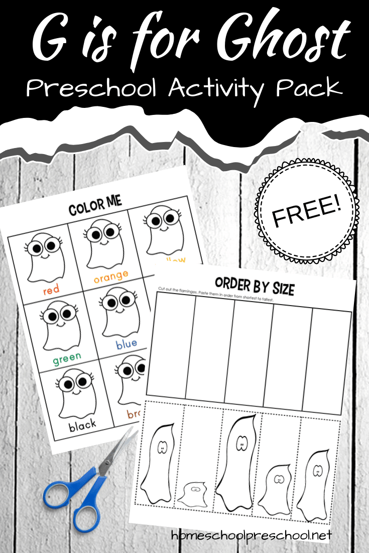 Ghost Preschool Theme Printable