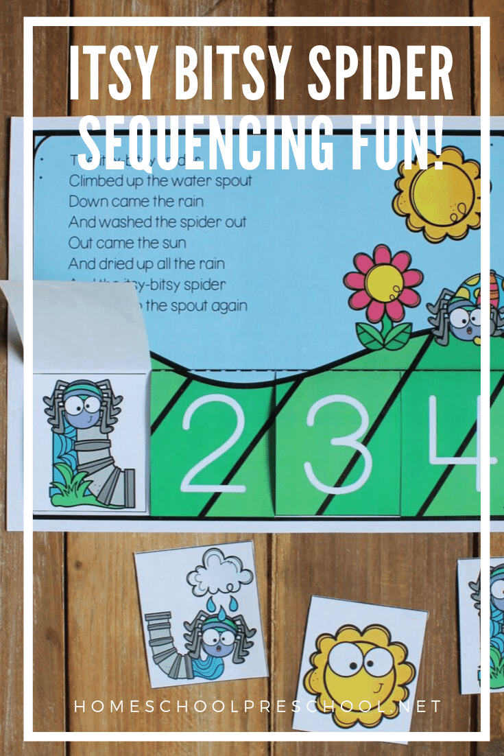 Your preschoolers will love this Itsy Bitsy Spider sequencing activity! It's so colorful, and it's the perfect sequencing activity for your spider theme!