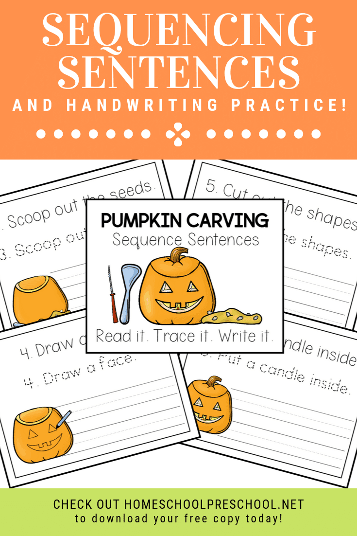 pumpkin-sentences-3 Pumpkin Life Cycle Preschool Activities