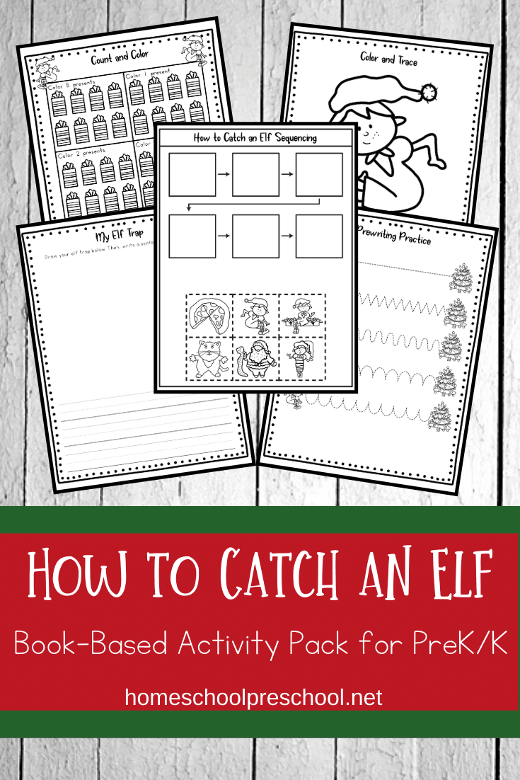 Add these How to Catch an Elf book activities to your preschool reading and literacy centers this holiday season! Kids will love them!