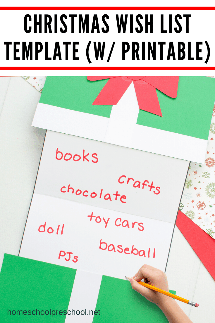 Your kids will love making this foldable Christmas present craft! They can use this Christmas list template to tell Santa exactly what they want this year. 