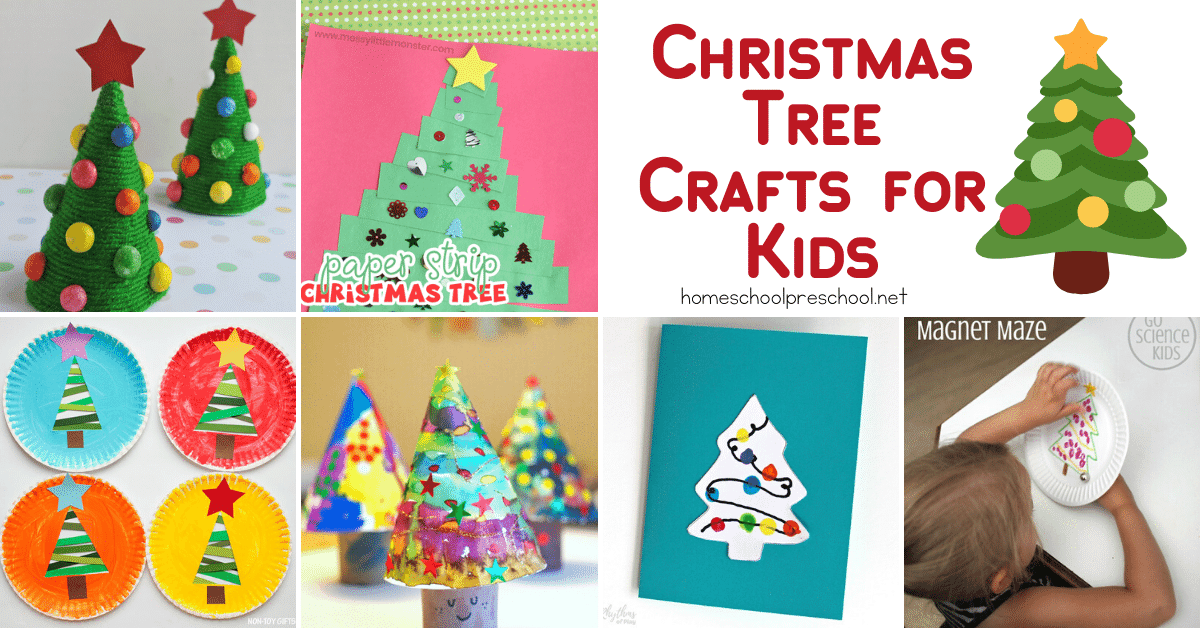Some of our favorite Christmas tree crafts for kids! Jump-start your child's creativity with these fun ideas for your Christmas crafting sessions.
