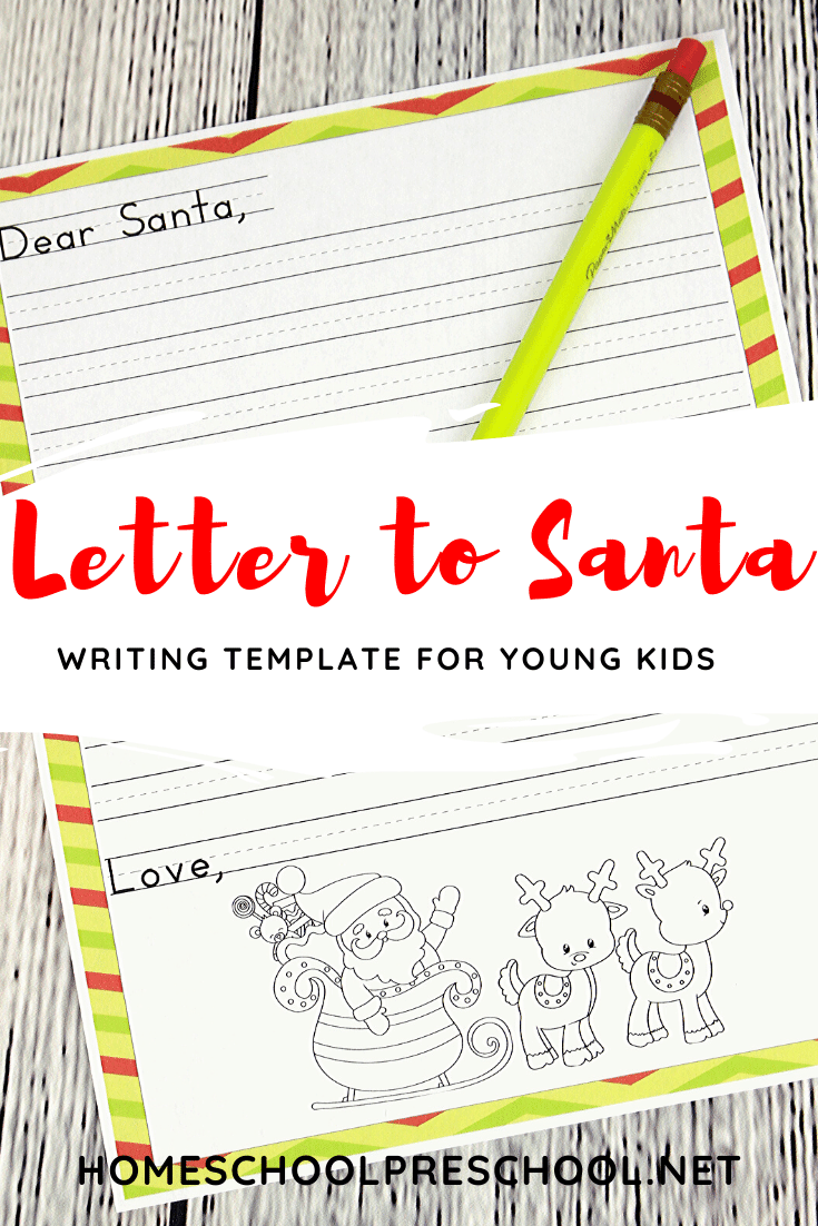 Have the kids write their Christmas wish list on this adorable letter to Santa template! This is a free printable! Just download and print.