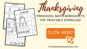 Printable Thanksgiving Math Worksheets for Preschoolers