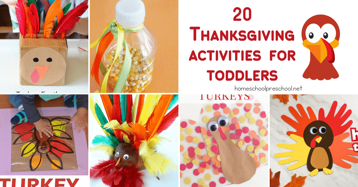Keep your little ones entertained this month with one or more of these Thanksgiving toddler activities. Build fine motor skills, make crafts, and more. 