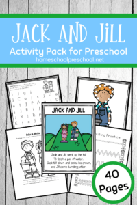 Jack and Jill Activities for Preschool