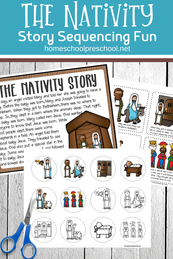 Preschoolers will learn the nativity story with these nativity sequencing pictures. This free set is perfect for preschool Christmas activities.