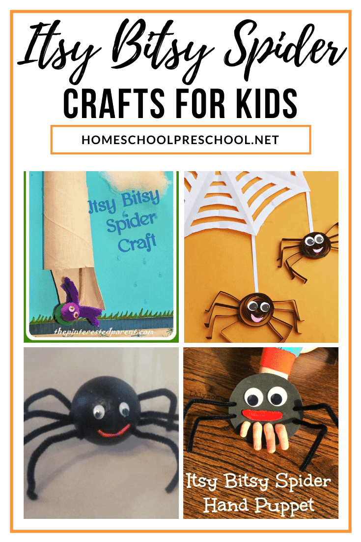 Add one or more of these Itsy Bitsy Spider crafts for preschoolers to your upcoming nursery rhyme activities! They're also great for your spider unit study.