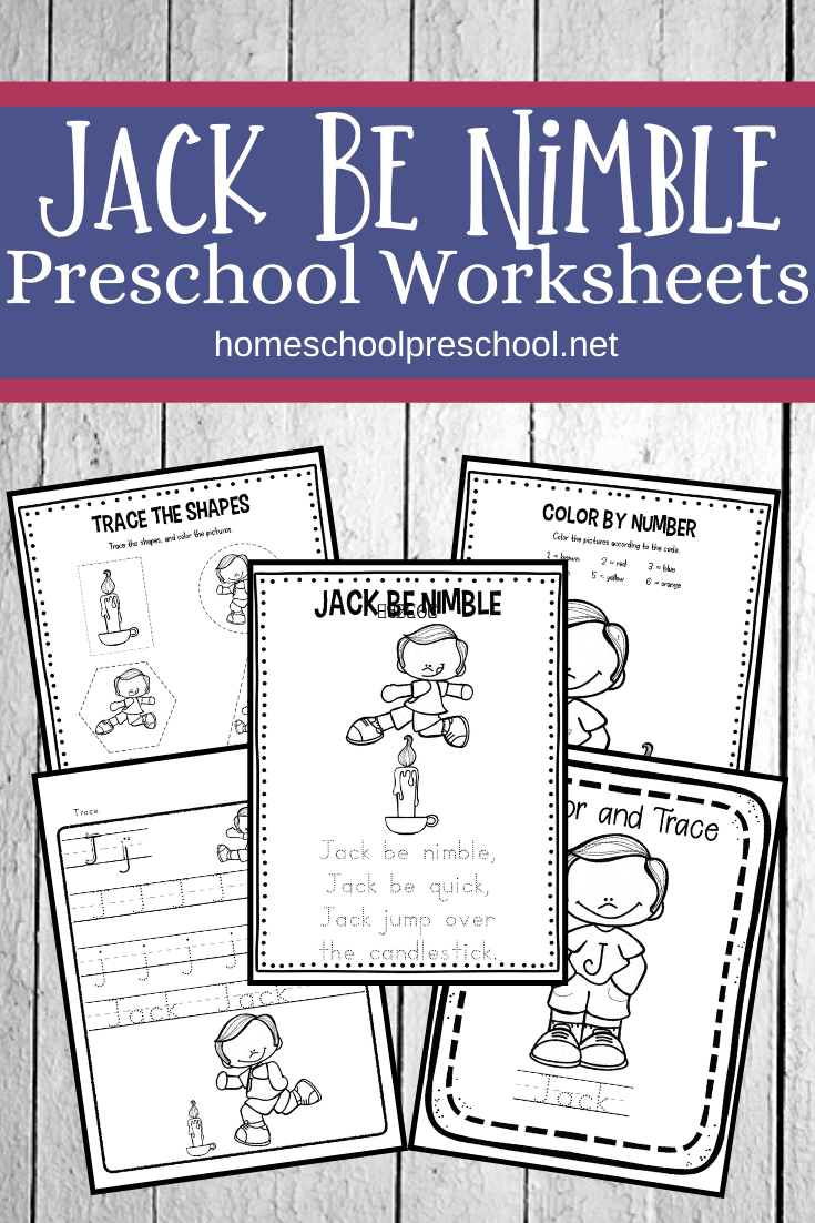 This pack of Jack Be Nimble activities is perfect for kids ages 3-7. This unit includes a variety of math and literacy activities preschoolers will love.