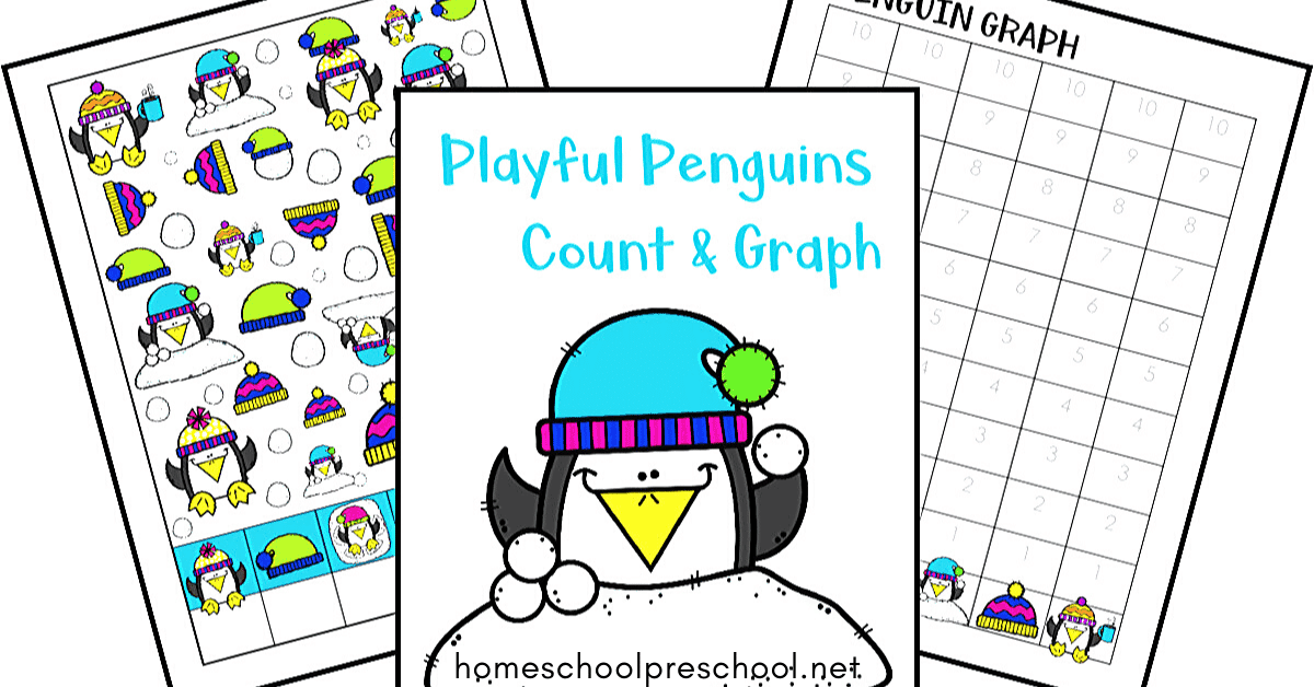 penguin-count-graph-fb Penguin Count and Graph Worksheets