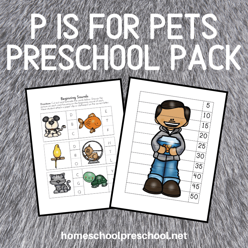 Looking for a new printable pack to use with your preschoolers? Don't miss these pet activities for preschool! Fun math and literacy activities. 