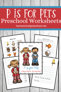 Free Printable Pet Activities for Preschool and Kindergarten