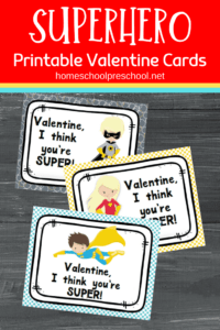 Superhero Valentines Day Cards