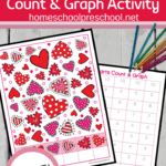 As we head into February, be sure to download these valentine count and graph worksheets. They're perfect for preschool and kindergarten kiddos. 