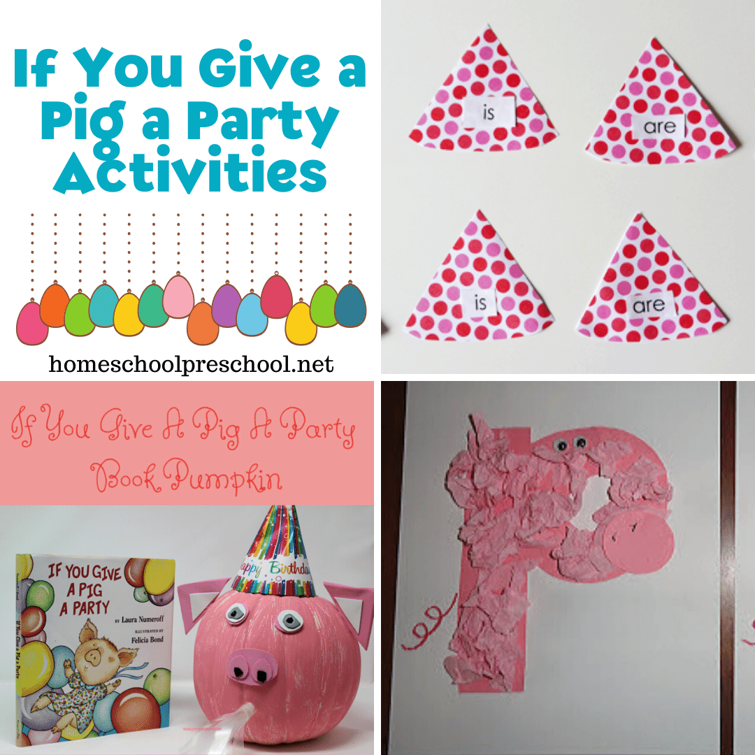 Whether you're studying Laura Numeroff or preparing for a birthday party, your preschoolers will love each of these If You Give a Pig a Party activities!