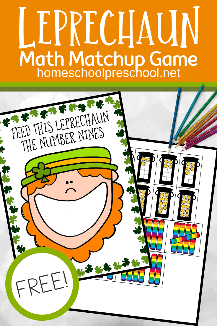 Preschoolers will love working on number sense and counting to ten with this awesome St Patricks Day math Feed the Leprechaun game!
