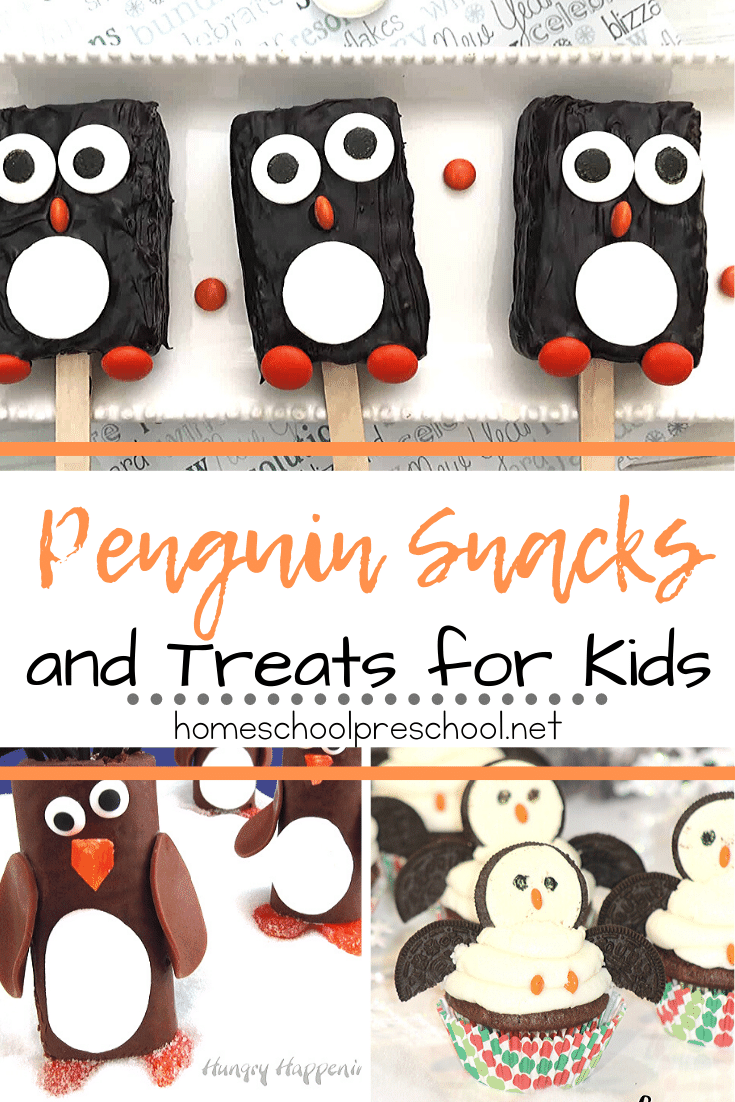 Add one or more of these penguin snacks for preschoolers to your winter activities. Each one is perfect for National Penguin Day or any day!