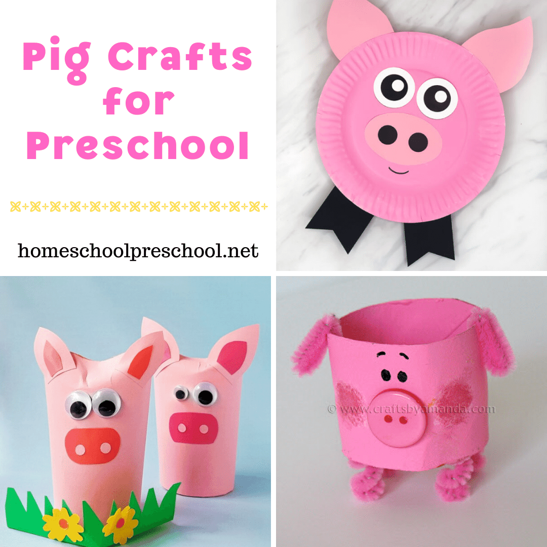 Add one or more of these simple pig crafts for preschoolers to your farm or animal themed activities. Also perfect for National Pig Day on 3/1!