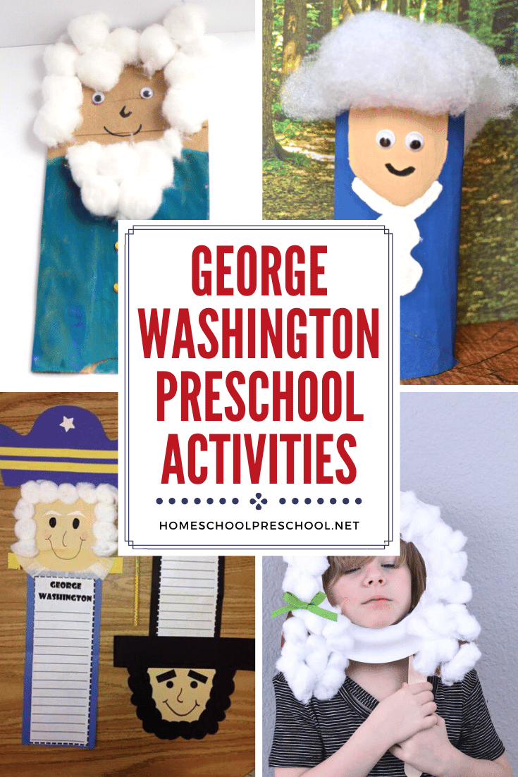During February, as you study the presidents, be sure to check out these preschool George Washington activities! Perfect for Washington's birthday, too!