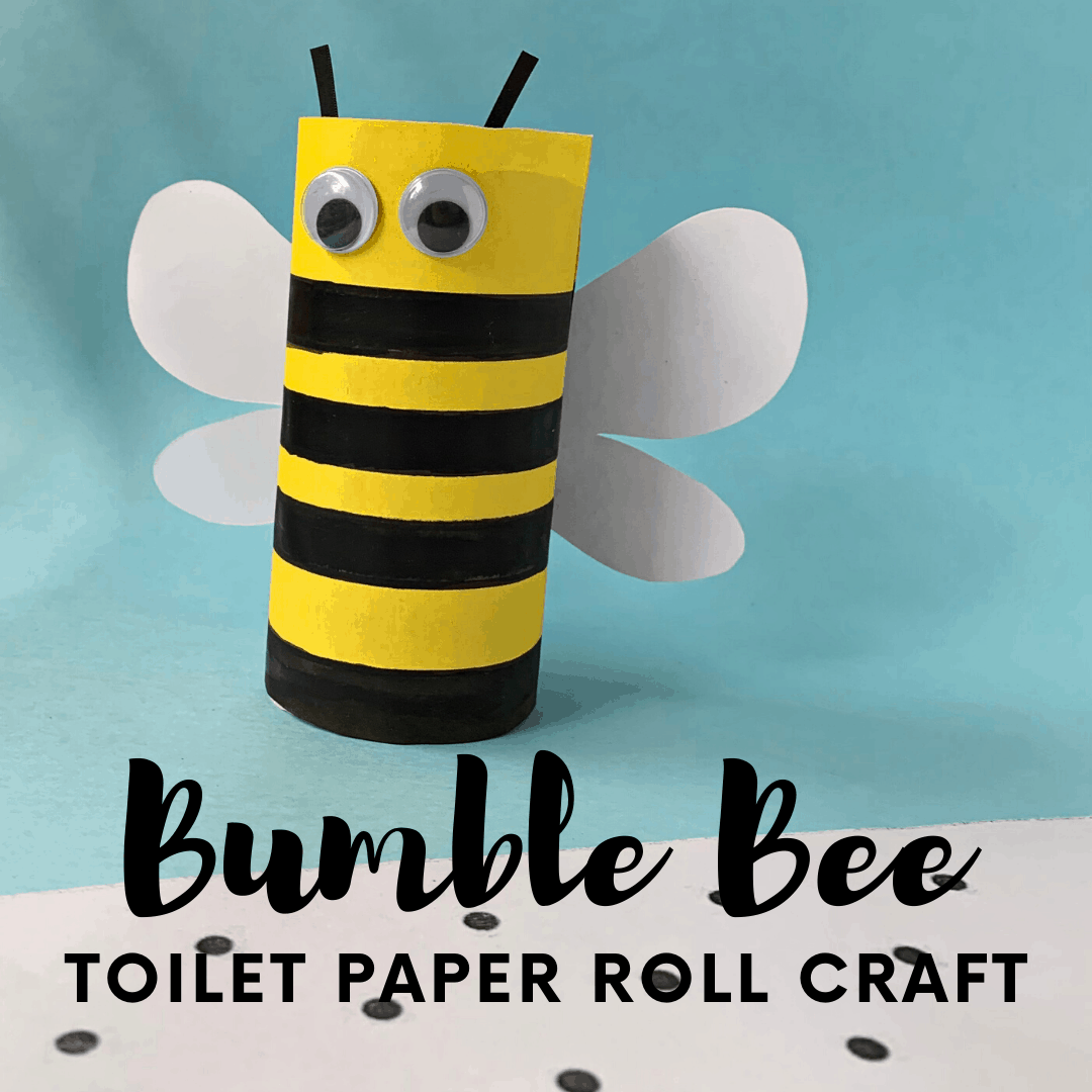 bee-craft-for-preschool Toilet Paper Roll Bee Craft for Preschool