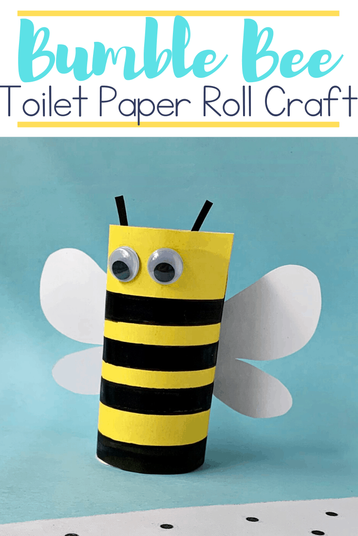 This adorable toilet paper roll bee craft for preschool is a fun hands-on activity for preschoolers to create when you study bees this spring. 
