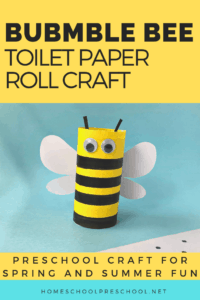 Toilet Paper Roll Bee Craft for Preschool