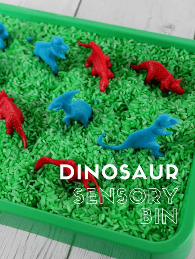 Dinosaur Sensory Bins Story