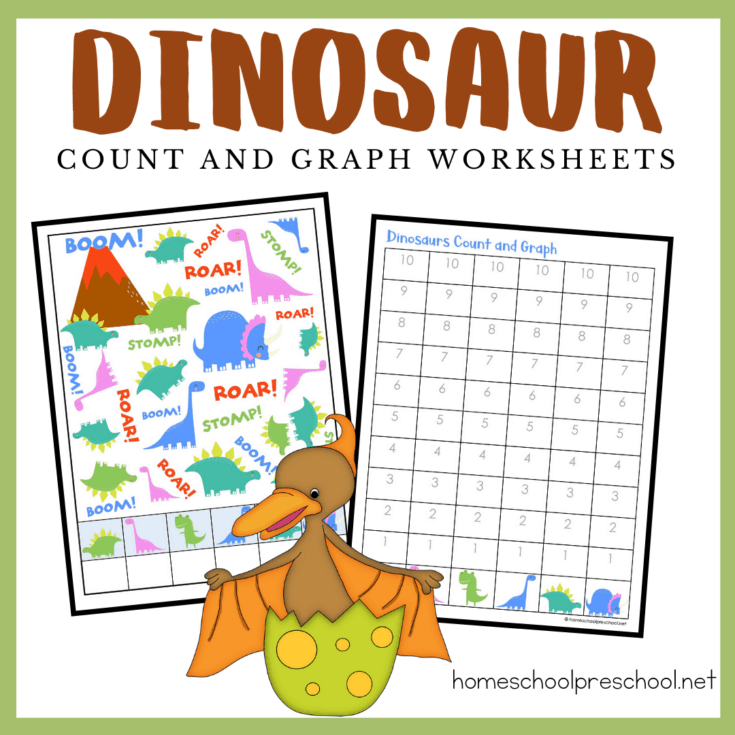Free Math and Literacy Dinosaur Printable Activities