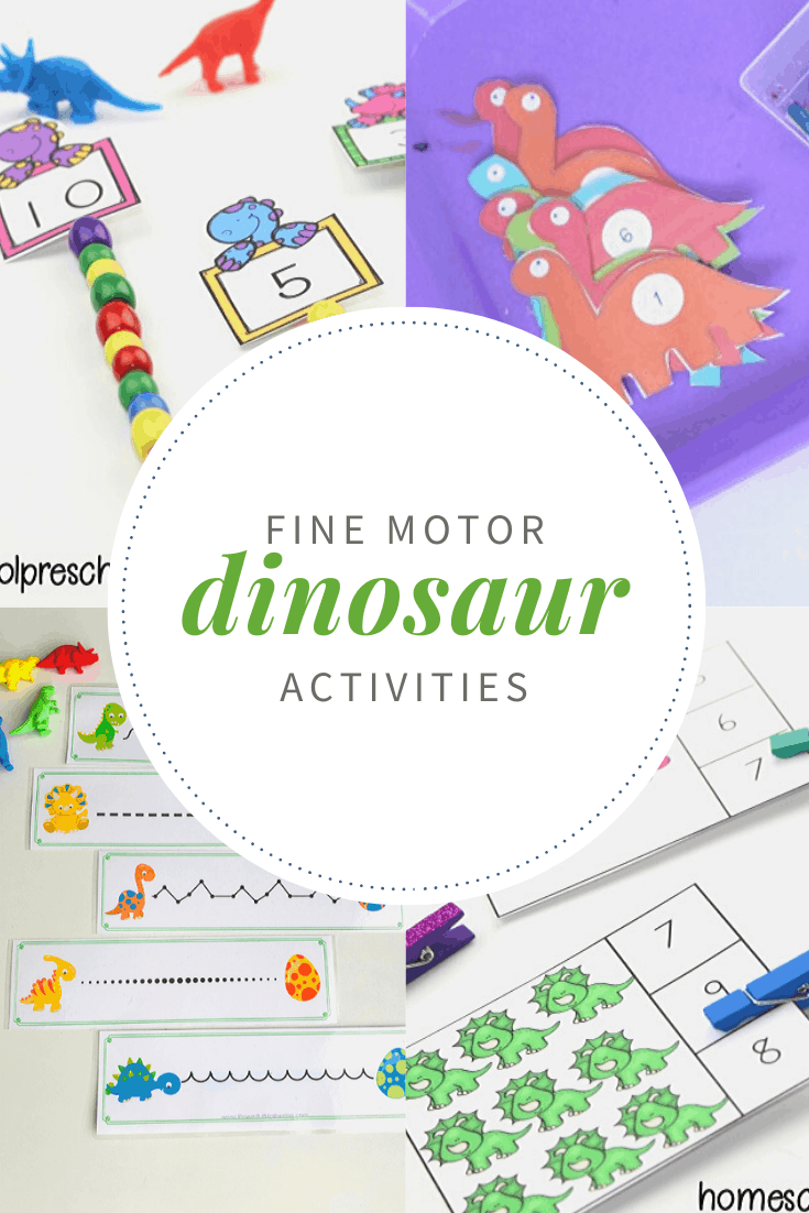 Dinosaur Fine Motor Activities for Preschoolers