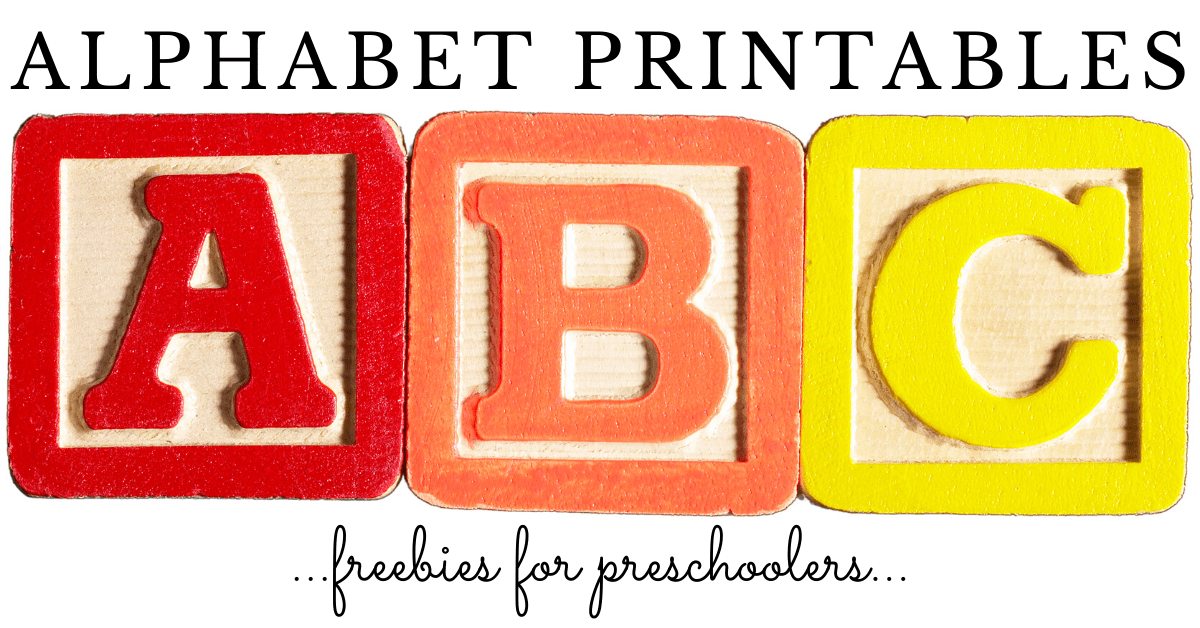 Free Printable Alphabet Worksheets for Preschoolers