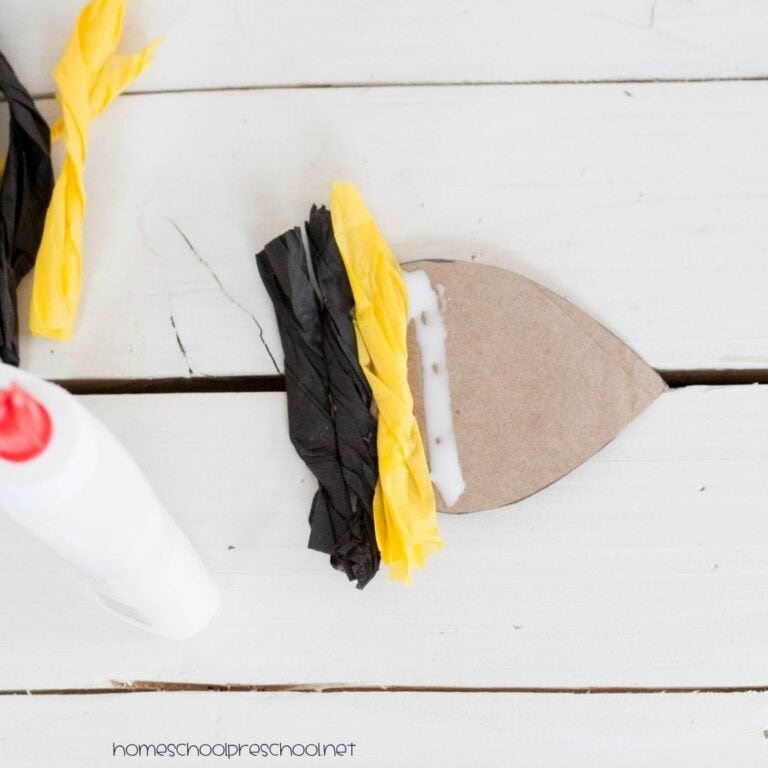 Tissue Paper Bee Craft for Preschoolers (Easy & Fun)