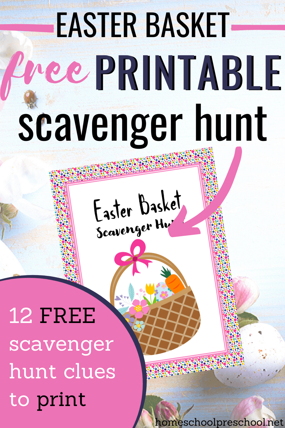 This Easter, make memories by sending your kids on an Easter Egg Scavenger Hunt! Free printable scavenger hunt clues make it easy!