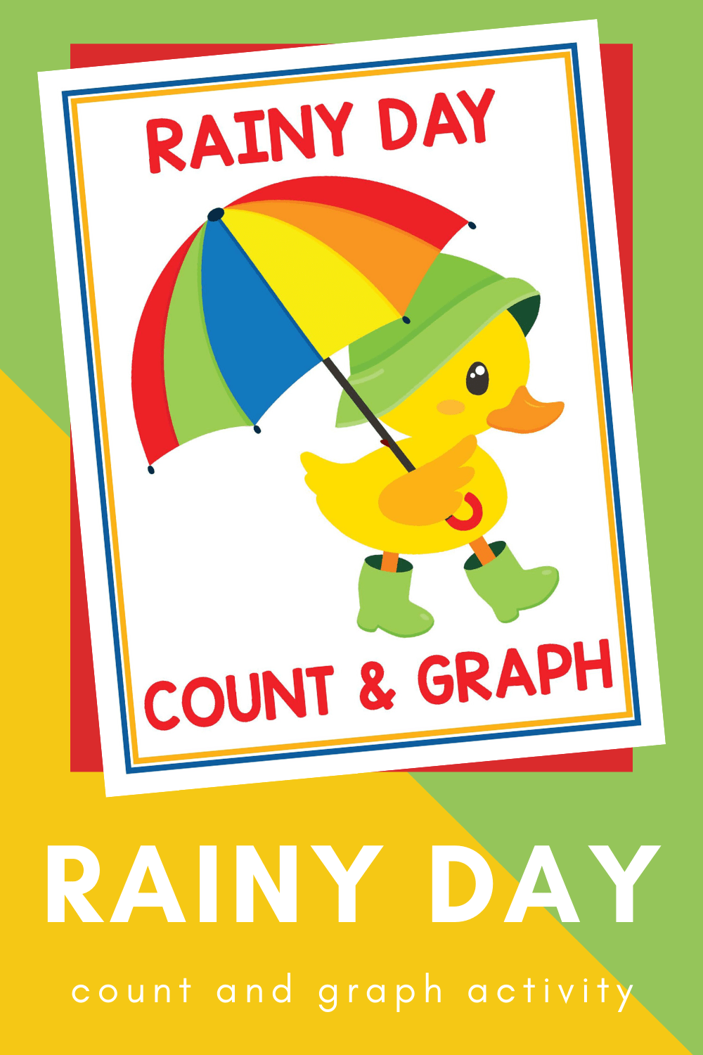 Be sure to add these fun rainy day count and graph worksheets to your preschool activities! They're perfect for spring and summer days.