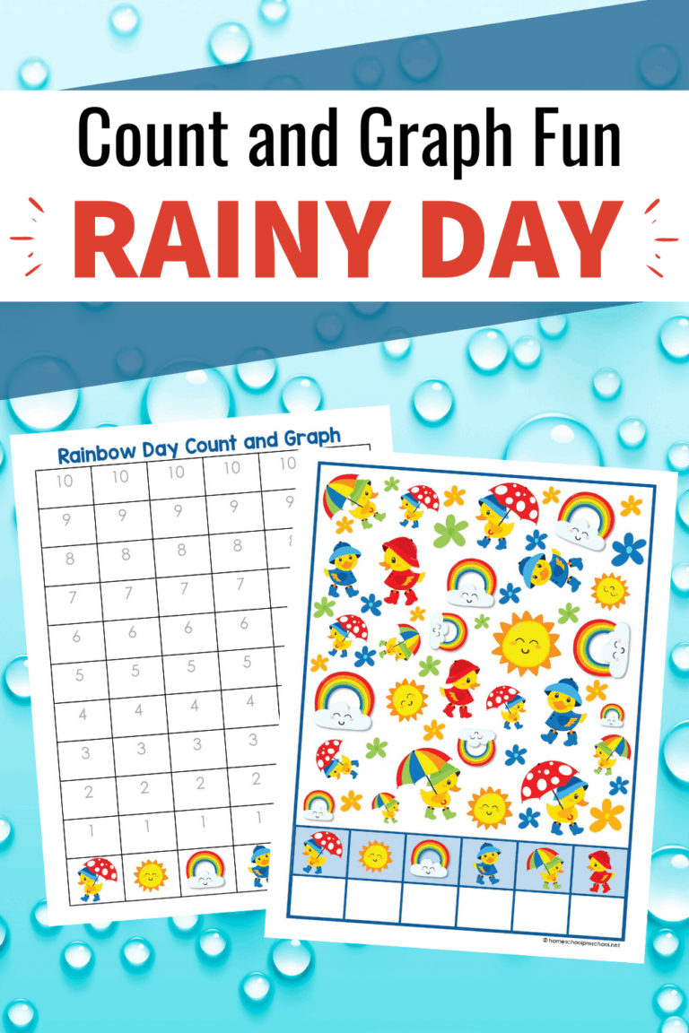 Rainy Day Count and Graph Worksheets