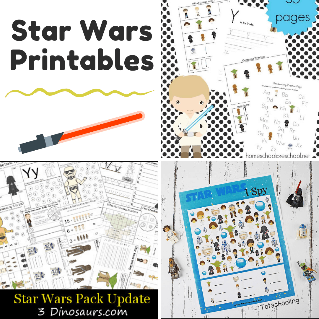 Whether you're celebrating Star Wars Day or just engaging a Star Wars fan, your kids will love these Star Wars preschool printables.
