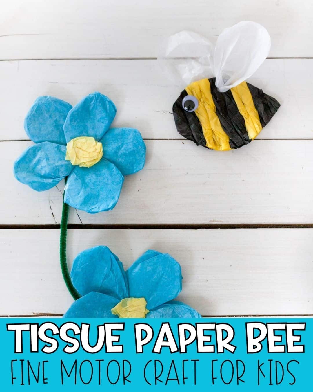 Tissue Paper Bee Craft for Preschoolers (Easy & Fun)