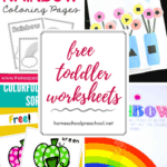 This collection of free printable toddler worksheets offers kids ages 2-3 an opportunity to work on letters, numbers, shapes, and colors.