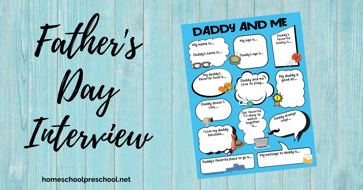 Free Fathers Day Interview Printable