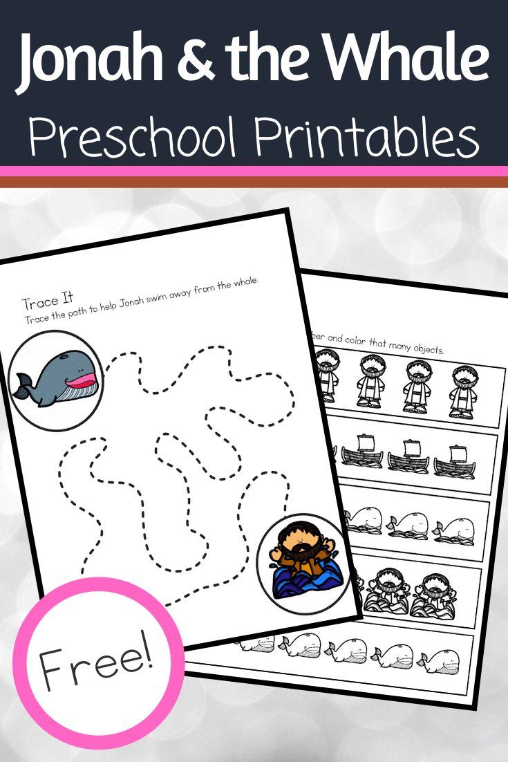 This pack of Jonah and the Whale preschool printables will help you extend the learning after reading your favorite version of the Bible story. 