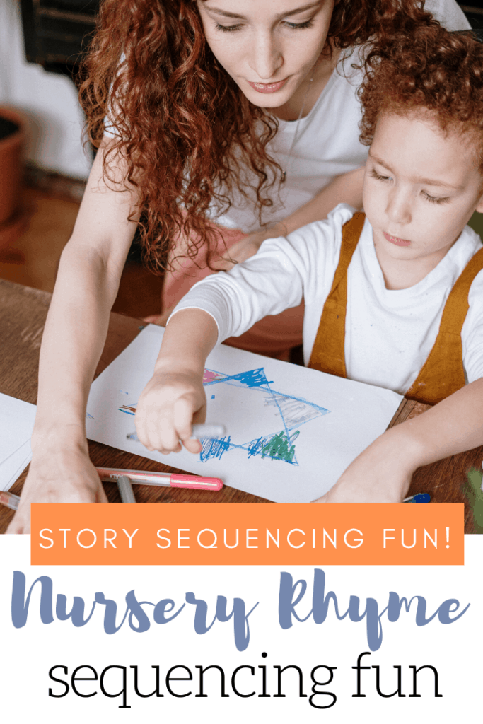 Introduce story sequencing with these printable nursery rhyme sequencing activities for preschool, pre-k, and kindergarten. 