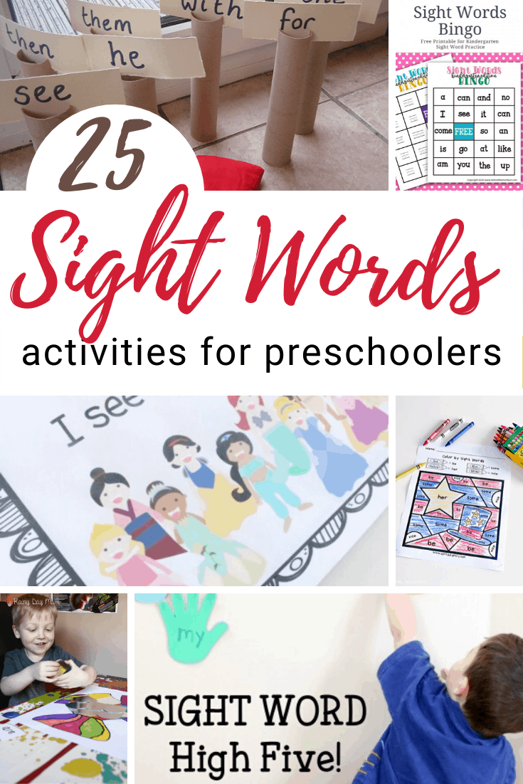 Preschool Sight Words Activities