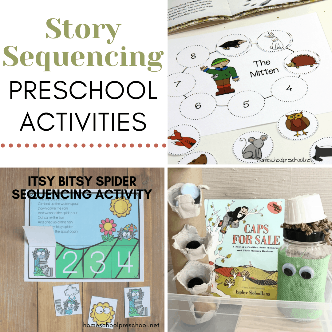Use these story sequencing activities for preschoolers to help your little ones practice ordering events. They're great for storytelling, too!