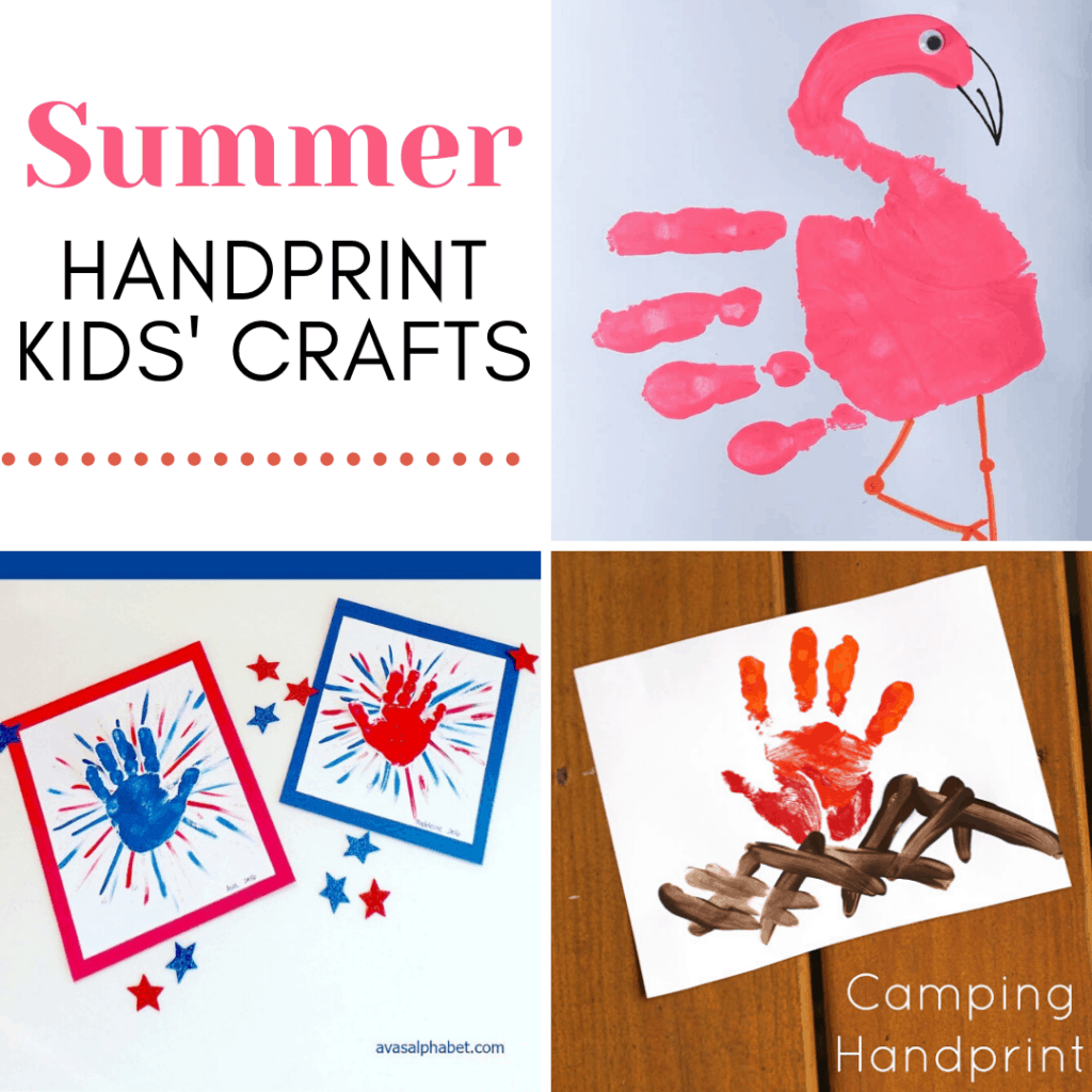 The best summer handprint crafts for preschool or kindergarten kids. Sunshine, ocean animals, and watermelon - they are all here! 