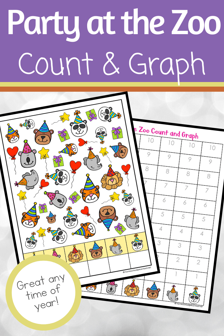 This zoo animals count and graph activity pack is a great way for preschoolers to practice counting and graphing skills all year long!