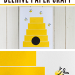 This beehive craft for preschoolers is simply adorable! Fingerprint bees add to the playfulness of this paper craft that's perfect for spring and summer.