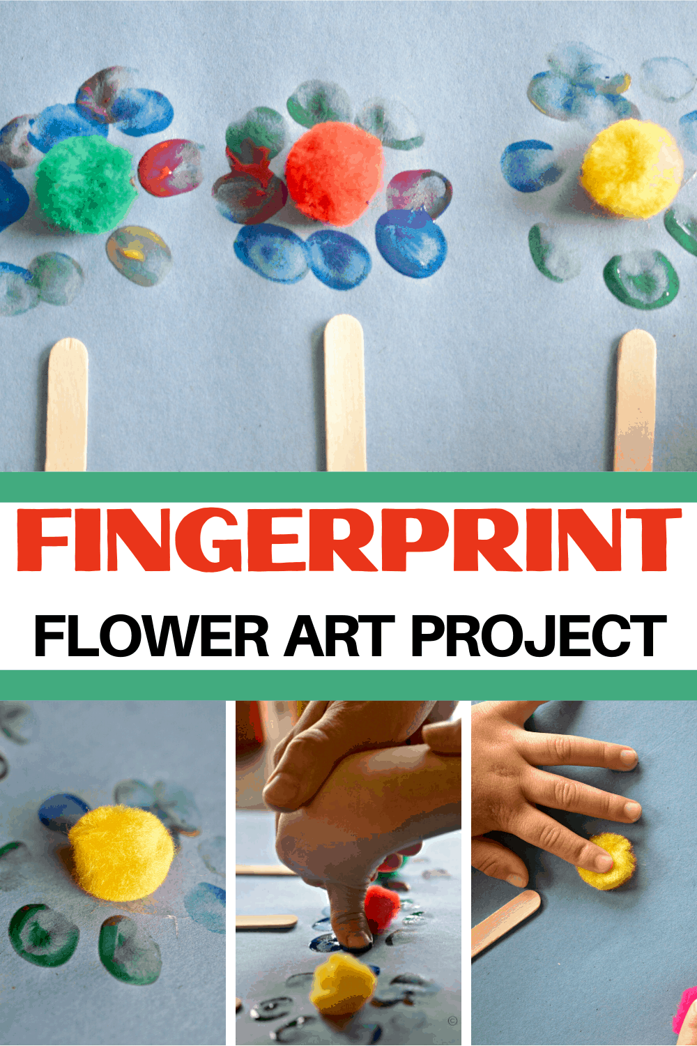 Easy Fingerprint Flowers Craft