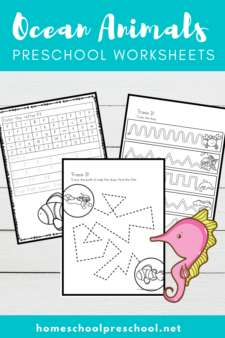 Free Printable Ocean Animals Worksheets for Preschool