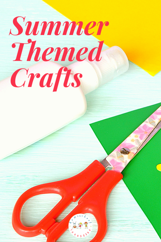 As the temperatures rise, you may need to find some indoor things for your preschoolers to do. Try one or more of these summer themed crafts!