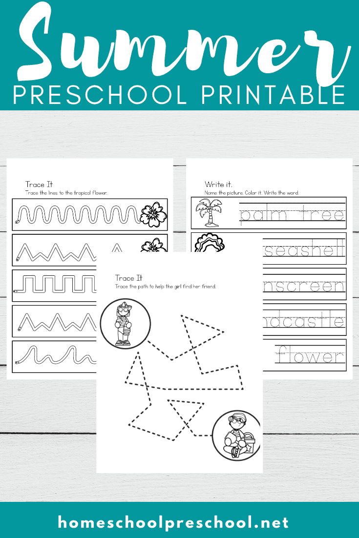 Free Summer Printable for Preschoolers