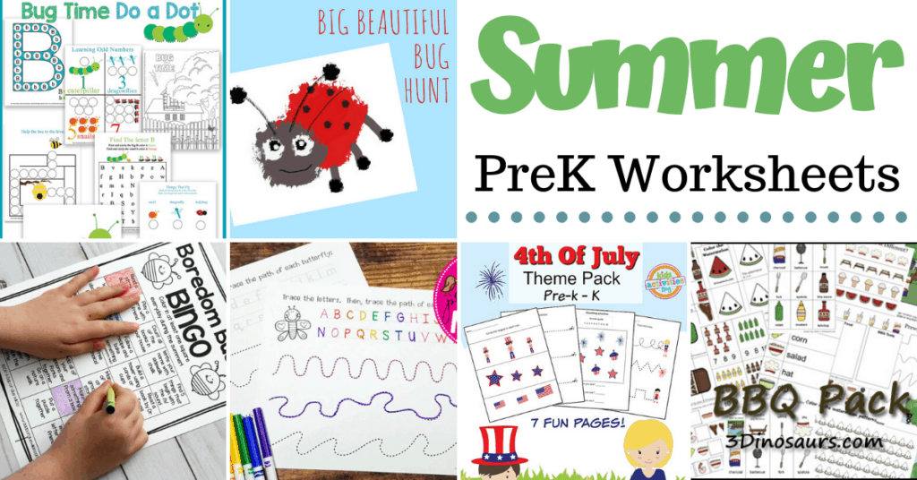 25 Free Printable Preschool Summer Worksheets